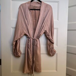 Lunya Washable Silk Robe Otium Tan Size L/XL